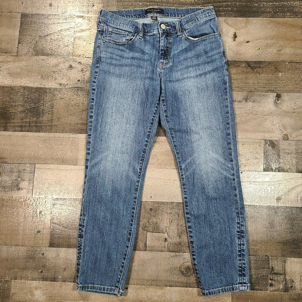 Banana Republic Skinny Jeans Womens 4 27 Low Rise Crop Fit Rinse Wash Blue Denim